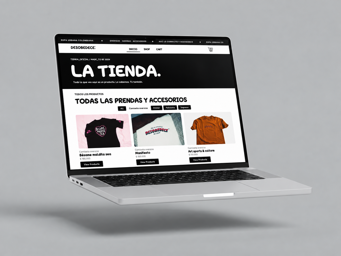 Tienda en línea de Desobedece